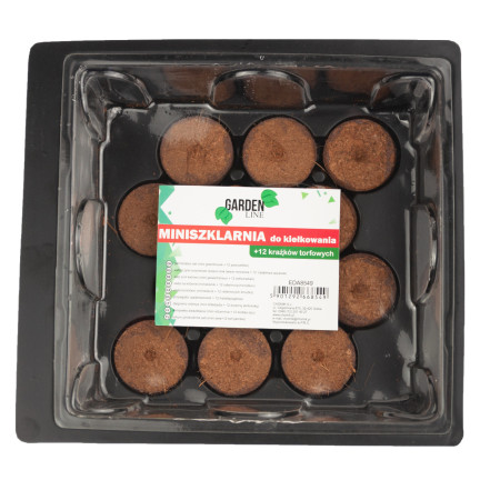 EDA8549 MINI-GEWÄCHSHAUS-KEIMUNGSSET + 12 TORFSCHEIBEN
