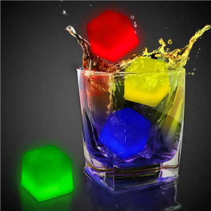 TG53193 FLUO farbige leuchtende Eiswürfel 12 Stück Eiswürfel