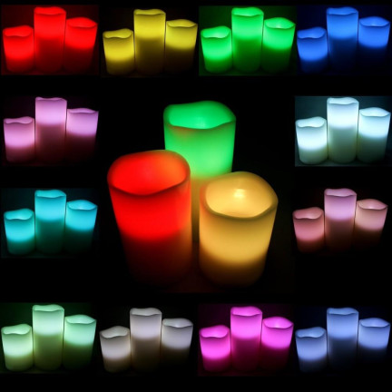 OO68 FERNBEDIENUNG LED KERZEN 3ER SET RGB