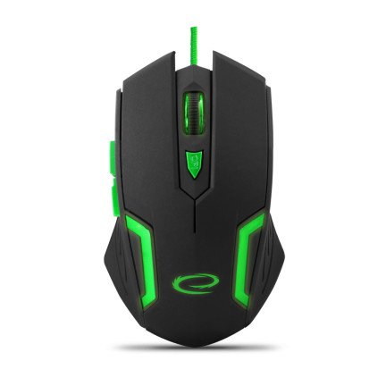 EGM205G HERNÍ MYŠ DRÁTOVÁ 6D USB GREEN FIGHTER ESPERANZA HERNÍ MYŠ