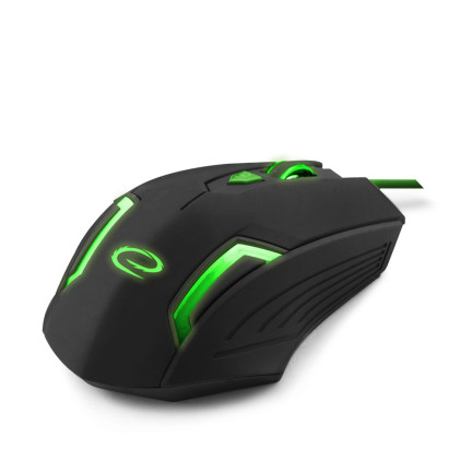EGM205G HERNÍ MYŠ DRÁTOVÁ 6D USB GREEN FIGHTER ESPERANZA HERNÍ MYŠ