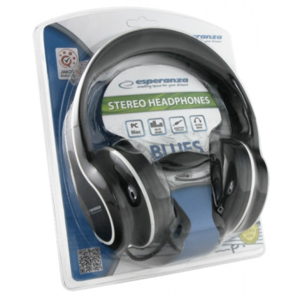 EH136K BLUES AUDIO jack Sluchátka BLACK ESPERANZA 