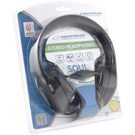 EH138K ESPERANZA SOUL AUDIO SLUCHÁTKA ČERNÁ