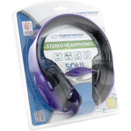 EH138V ESPERANZA AUDIO SOUL SLUCHÁTKA FIALOVÁ