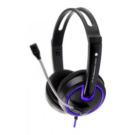 EH153V SLUCHÁTKA ESPERANZA S MIKROFONEM HORNET BLACK/FIO