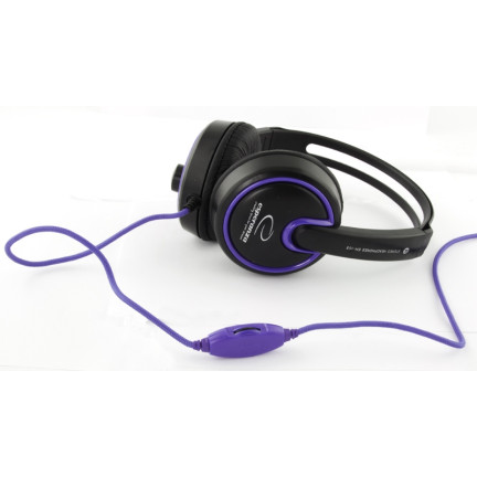 EH153V SLUCHÁTKA ESPERANZA S MIKROFONEM HORNET BLACK/FIO