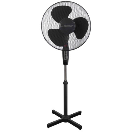 EHF001KK PODLAHOVÝ VENTILÁTOR VENTILÁTOR CYLKULATOR VÝKONNÝ 50W STOJÍCÍ ČERNÝ ÚČINNÝ