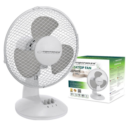 EHF004WE STOLNÍ VENTILÁTOR ZEPHYR BÍLÝ ŠEDÝ