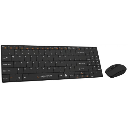 EK122K ESPERANZA WIRELESS KEYBOARD + MAUS 2.4G USB LIBERTY SCHWARZ