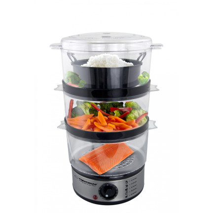 EKG009 Steamer - Steam Cooking, 3-Level Timer, Bowl