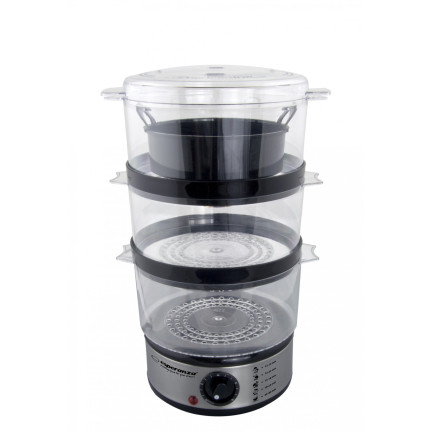 EKG009 Steamer - Steam Cooking, 3-Level Timer, Bowl