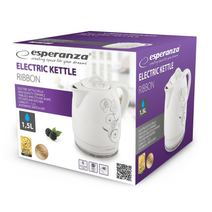 EKK008 Czajnik elektryczny bezprzewodowy ceramiczny 1350W 1,5l
