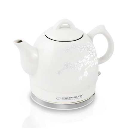 EKK010W ESPERANZA ELECTRIC KETTLE CERAMIC ALAMERE 1,2 l WEISSDRUCK