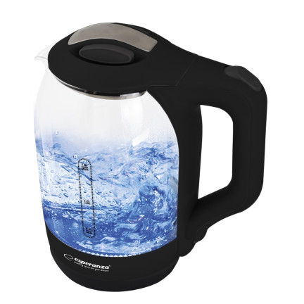 EKK025K ESPERANZA ELEKTRISCHER KESSEL GLAS YUKON 1,7 L SCHWARZ