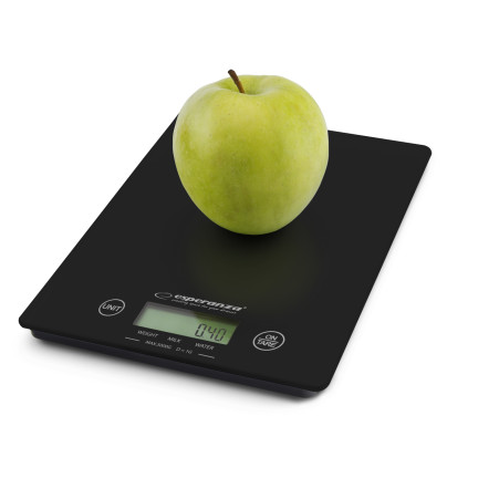 EKS002K WAGA KUCHENNA CYFROWA ELEKTRONICZNA WAGA 5KG LCD CZARNA szklana precyzyjna
