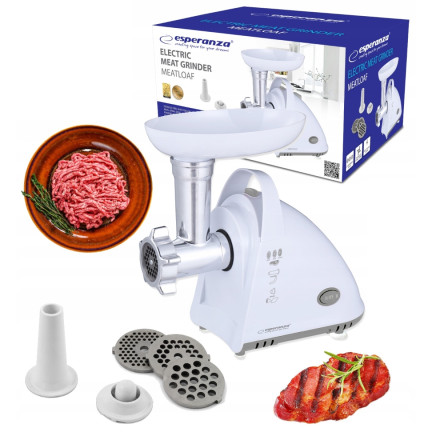 EKM031 ESPERANZA GROSSER FLEISCHWOLF 2200W WURSTDÜSE