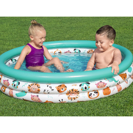 51226 RUNDER AUFBLASBARER POOL GARTEN FISCH 122X25 CM BESTWAY