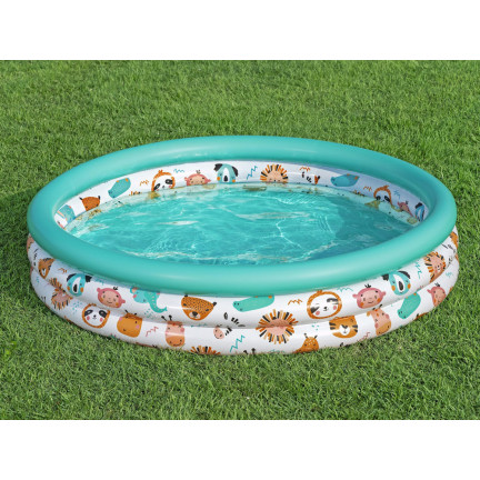 51226 RUNDER AUFBLASBARER POOL GARTEN FISCH 122X25 CM BESTWAY