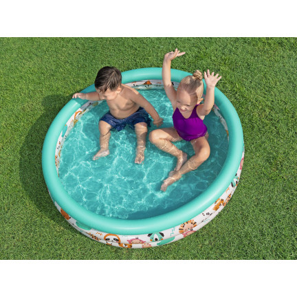 51226 RUNDER AUFBLASBARER POOL GARTEN FISCH 122X25 CM BESTWAY