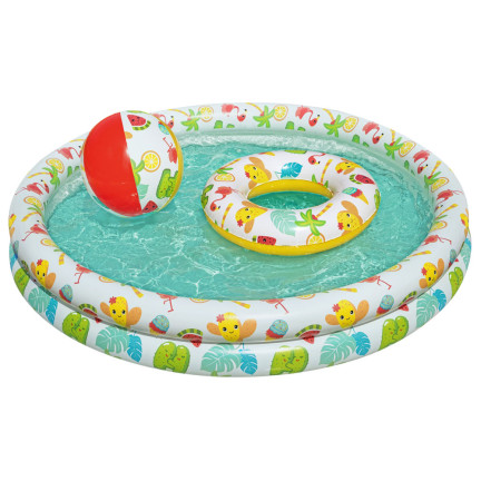 51124 KINDERBECKEN AUFBLASBAR SET BALLKREIS PLANSCHBECKEN BESTWAY GARDEN 51124