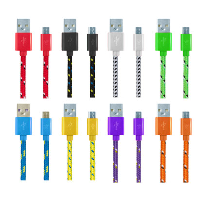 EB175VY ESPERANZA MICRO USB 2.0 A-B M/M 1,0M OPLETENÝ KABEL FIALOVÝ