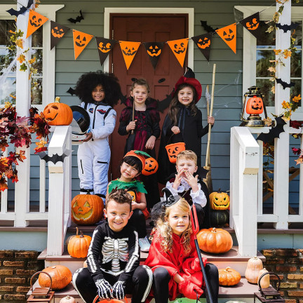 TG44472 HALLOWEEN GIRLANDE MIT BALLONS DEKORATION GROSS 3M
