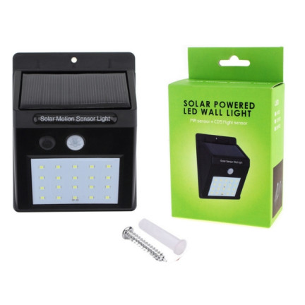 WW40HALOGEN SOLARLAMPE 20 LED MIT BEWEGUNGSMELDER