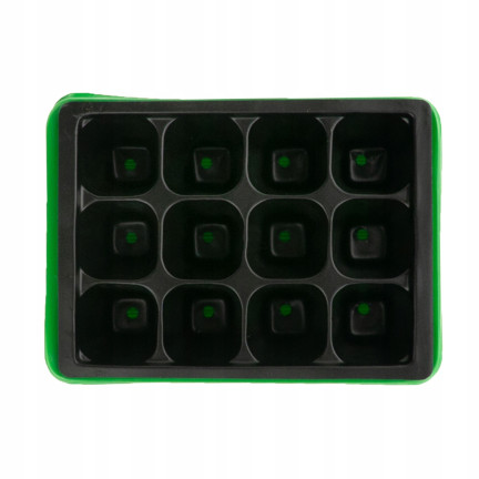 TG64403 Mini Greenhouse for Germination and Seedling Growth, 12 Compartments (4x4 cm)