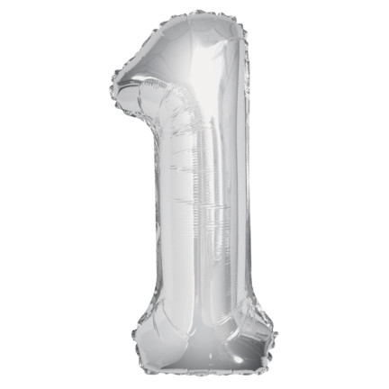 TG48095-1-S ČÍSLA BALÓNKŮ 80 CM 1 STŘÍBRNÉ NAROZENINY