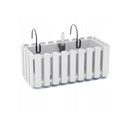 DDEF400W-S449 balcony planter, planter for balconies, railings, and patios, white