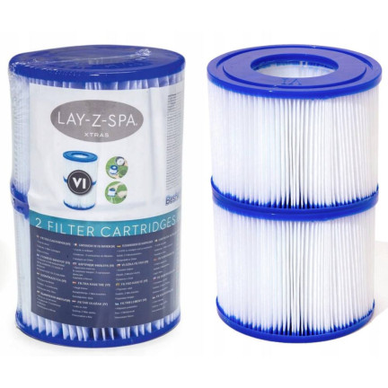 60311 Replacement filters for pool pumps, filter cartridge for filter pump, Type VI, set of 2