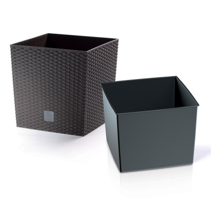 DRTS170L-S433 RATTAN BLUMENTOPF FÜR BALKON TERRASSE GARTEN RATO NIEDRIG
