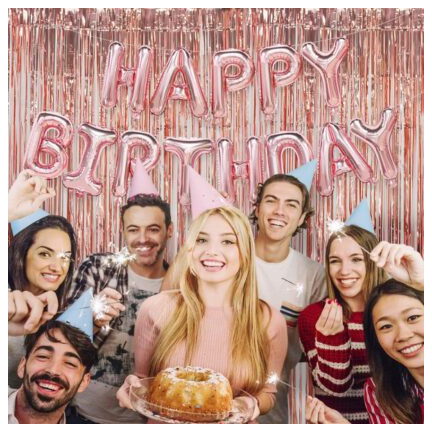 TG66229-3 CHAMPAGNER GEBURTSTAG DEKORATIVE FOLIE VORHANG