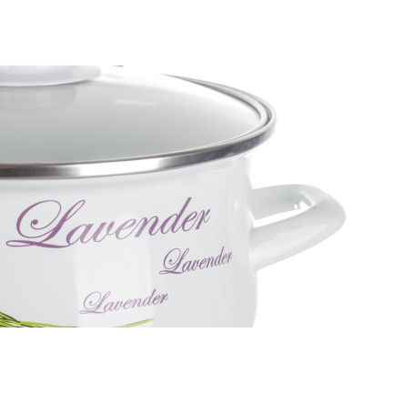 TD8 sada smaltovaných hrnců levandule 6dílná