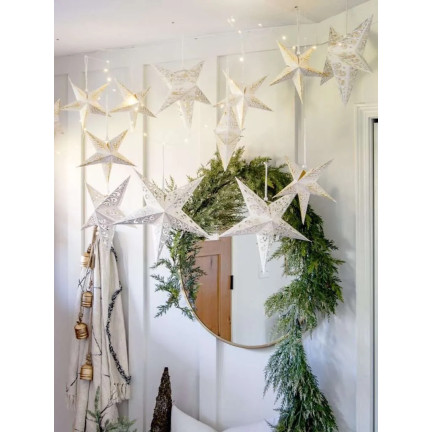 TG59706-1 STARLET HOLIDAY STREET VERTICAL 3D OPEN WINDOW DECORATION 45cm