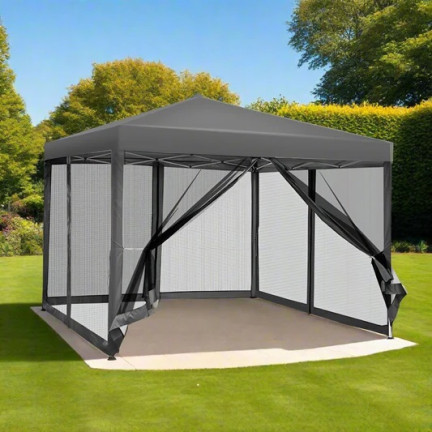 TG77594-3 3x3m Garden Pavilion with Mosquito Net – Garden Gazebo for the Terrace