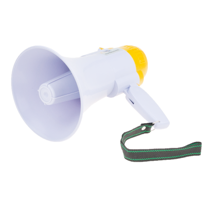 GG22 MEGAFON SE SIRÉNOU PRO ZÁZNAM PROTESTNÍHO POCHODU VÝKONNÝ VELMI HLASITÝ REPRODUKTOR