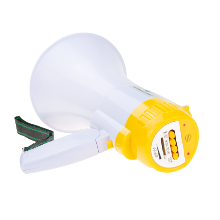 GG22 MEGAFON SE SIRÉNOU PRO ZÁZNAM PROTESTNÍHO POCHODU VÝKONNÝ VELMI HLASITÝ REPRODUKTOR