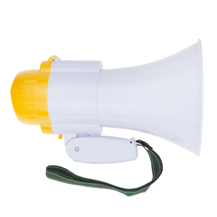 GG22 MEGAFON SE SIRÉNOU PRO ZÁZNAM PROTESTNÍHO POCHODU VÝKONNÝ VELMI HLASITÝ REPRODUKTOR