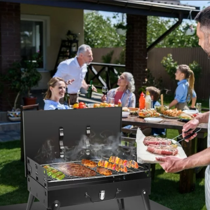 TG71414 TOURISM PORTABLE TOURISM FOLDING GRILL + příslušenství