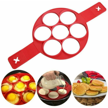 TG63197 Silikonpfannkuchenform für Pfannkuchen, Spiegeleier, Omeletts und Pfannkuchen
