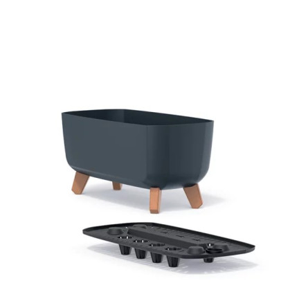 DGCL400-S433 Long, Large Garden Planter Pot with Legs, 