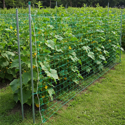 Support net for climbing plants, trellis, cucumber ladder, 0.9 x 0.9 m