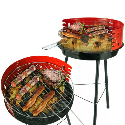 TG71413 KRUHOVÝ ZAHRADNÍ GRIL NA DŘEVĚNÉ UHLÍ 30CM ROŠT