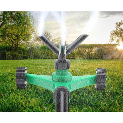 TG56046 GARDEN SPRINKLER Drehbarer Sprinkler auf Wagen mit Schnellkupplung