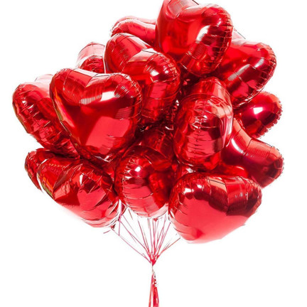 TG66235-2 FOLIE HERZ ROT HELIUMBALLON