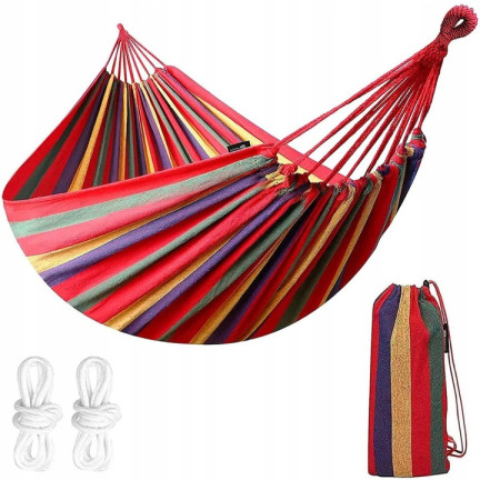 UU29 2-Personen-GARTENHAMMER BUMMING RUMMING REST 200x160 CM + Seile
