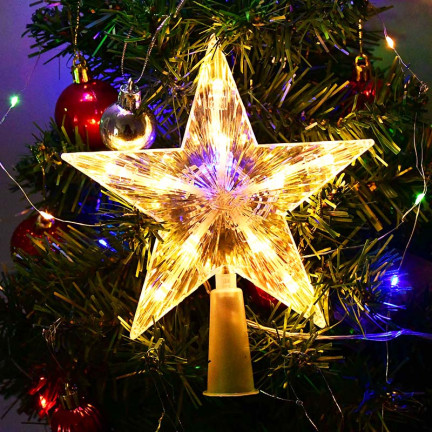 C12012CB STARS ON TOP of Christmas tree LED HEAT WHITE