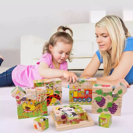 TG50051 TREKEY PULZZLE ANIMALS 6W1 Zoo für Kinder 9 Elemente