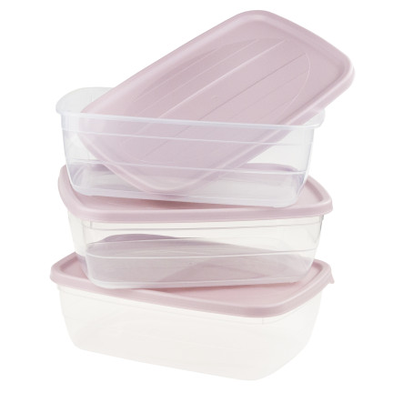 HOB021017 3ER-SET 2L RECHTECKIGE LEBENSMITTELBEHÄLTER